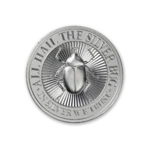 The Silver Bug - 3rd in Series - Dynastinae (Rhinoceros Beetle) - 2 ozt. 39mm .999 Fine Silver Art Medal (6mm Thick)