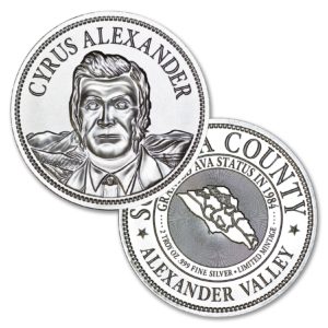 Vintner's Mint Cellar Medallions Series - 2 ozt. 50mm .999 Fine Silver Art Medal (Limited Mintage of 5000)