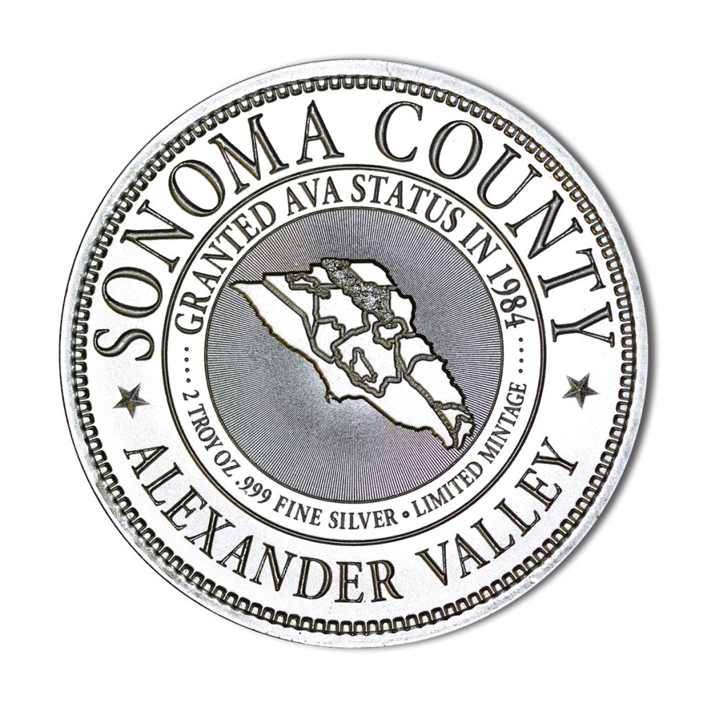 Vintner's Mint Cellar Medallions Series - 2 ozt. 50mm .999 Fine Silver Art Medal (Limited Mintage of 5000)