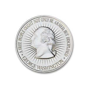 Washington Bust / Bill of Rights 2A - 1 ozt. 39mm .999 Silver Art Medal