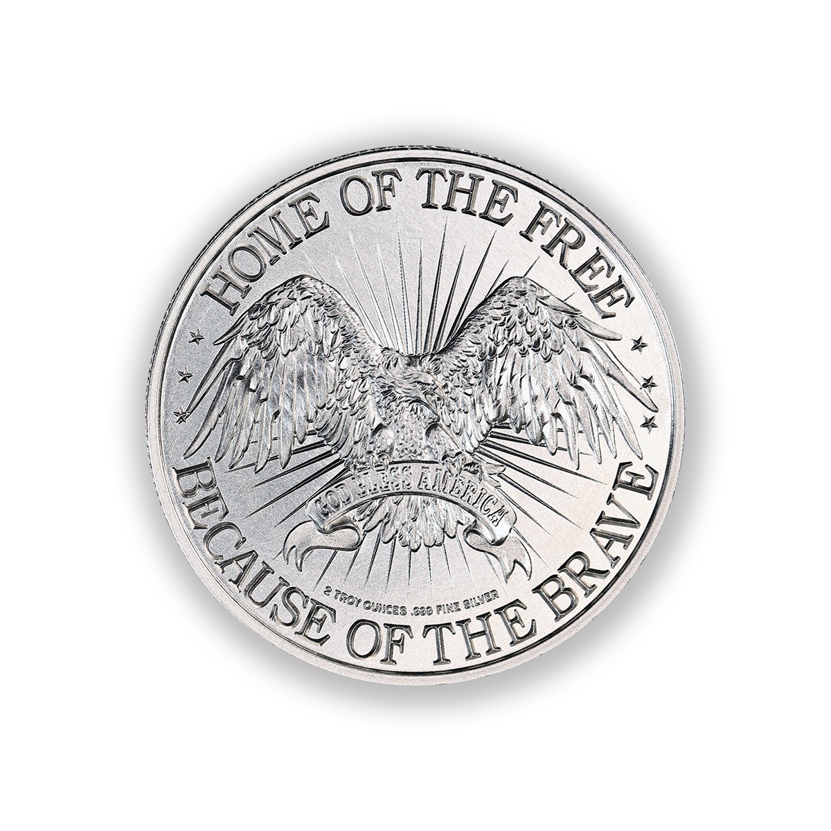 High Relief – Battlefield Cross Tribute – 2ozt .999 Fine Silver - 39mm – Brilliant Uncirculated (6mm Thick!)