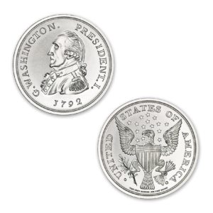 Colonial Tribute Series - Getz Washington - 2 ozt. 39mm .999 Fine Silver Art Medal (6mm Thick)