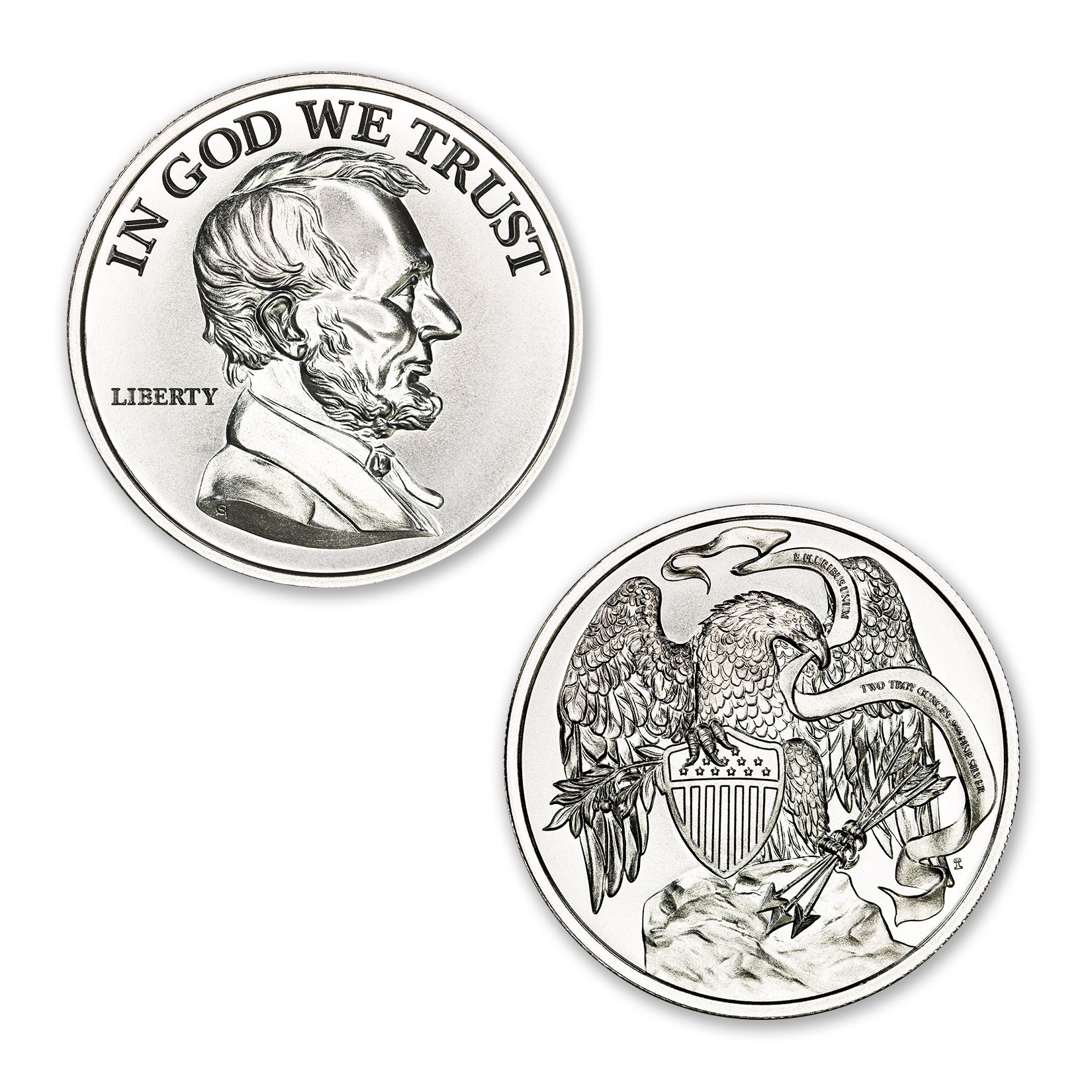 Presidential Tribute Series - Lincoln - 2ozt. 39mm .999 Fine Silver Art Medal (6mm Thick)