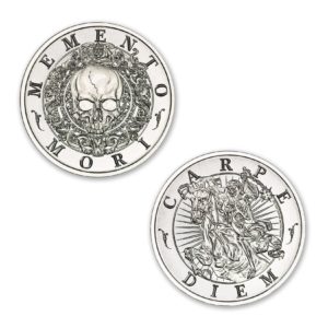 Latin Allure Series - "Memento Mori" Art Medal - 2ozt. 39mm .999 Fine Silver Art Medal (6mm Thick)