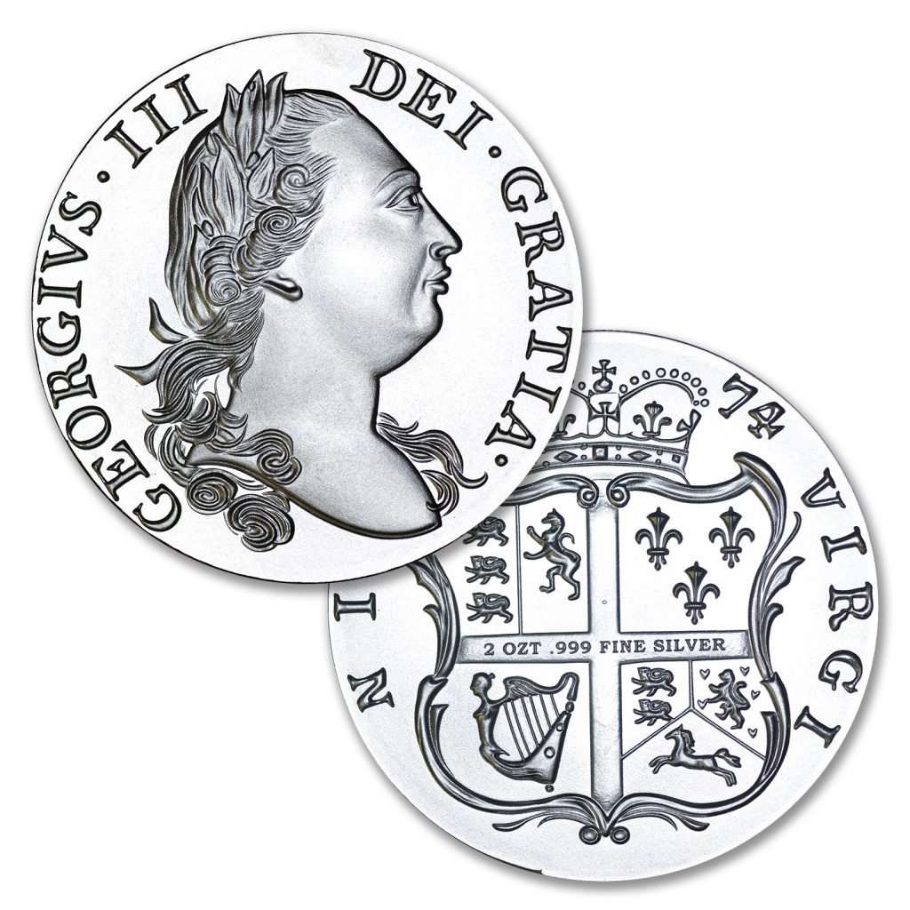 Colonial Tribute Series - The Virginia Shilling - 2 ozt. 50mm .999 Fine Silver Art Medal