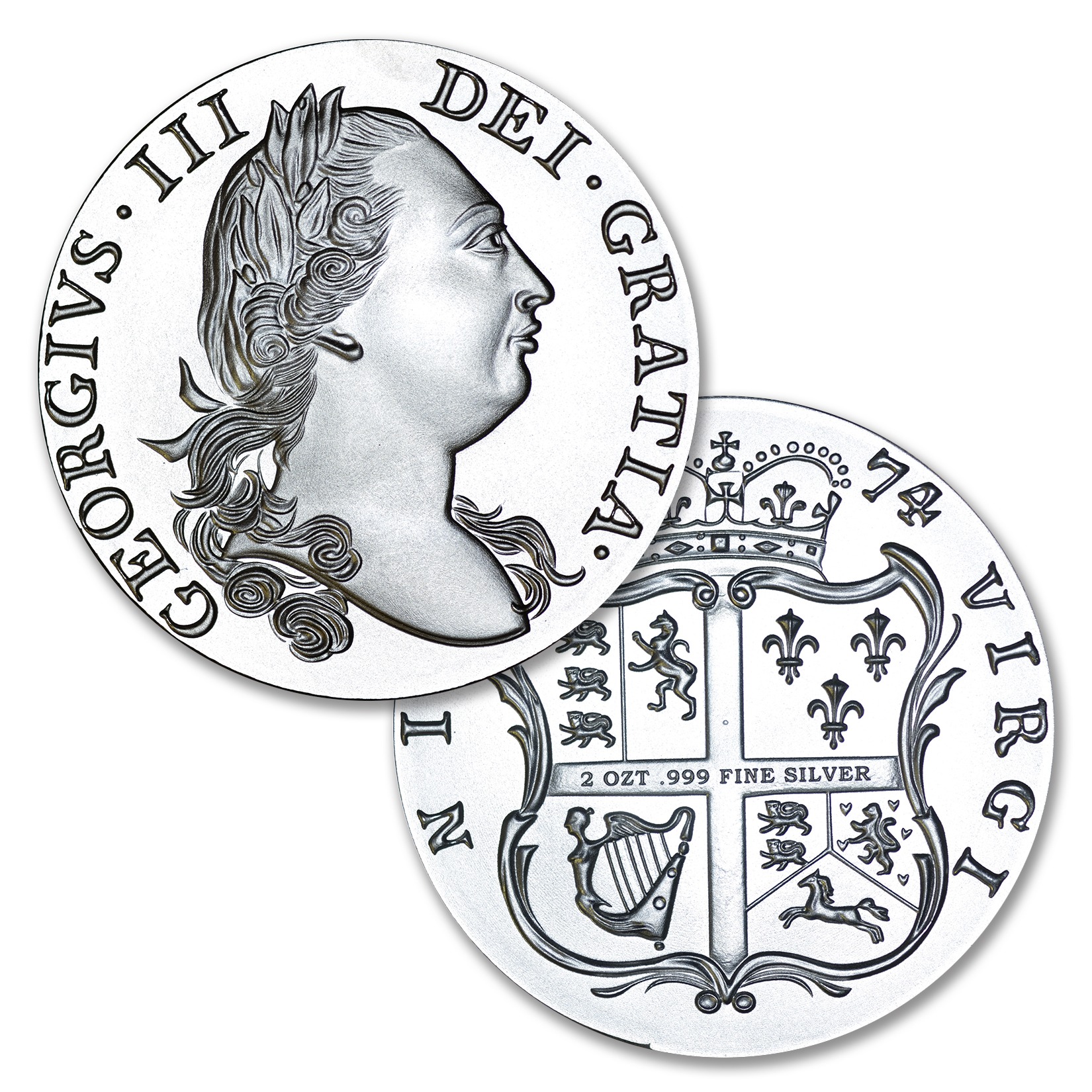 Colonial Tribute Series - The Virginia Shilling - 2 ozt. 50mm .999 Fine Silver Art Medal