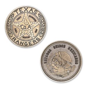 The Texas Ranger “Wagon-Wheel” Badge Tribute - 2 ozt 39mm .999 Fine Silver Art Medal with ANTIQUE FINISH (6mm Thick)