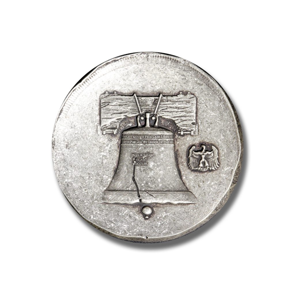 American Ancients Series - Franklin Liberty - 3 ozt. 39mm .999 Fine Silver Art Medal - Outré High Relief (PATINA FINISH) - Limited Mintage: 500
