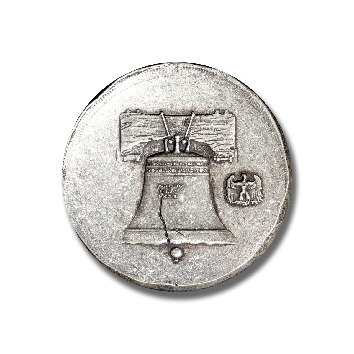 American Ancients Series - Franklin Liberty - 3 ozt. 39mm .999 Fine Silver Art Medal - Outré High Relief (PATINA FINISH) - Limited Mintage: 500