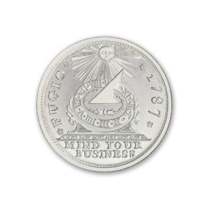 Colonial Tribute Series - The Fugio Cent - 2 ozt. 39mm .999 Fine Silver Art Medal (6mm Thick)