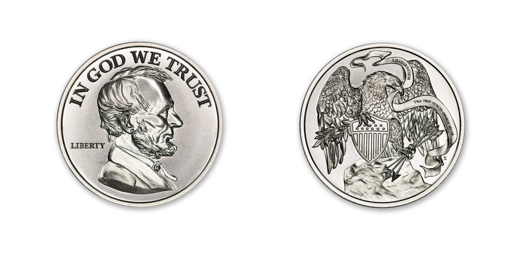 Presidential Tribute Series - Lincoln - 2ozt. 39mm .999 Fine Silver Art Medal (6mm Thick)