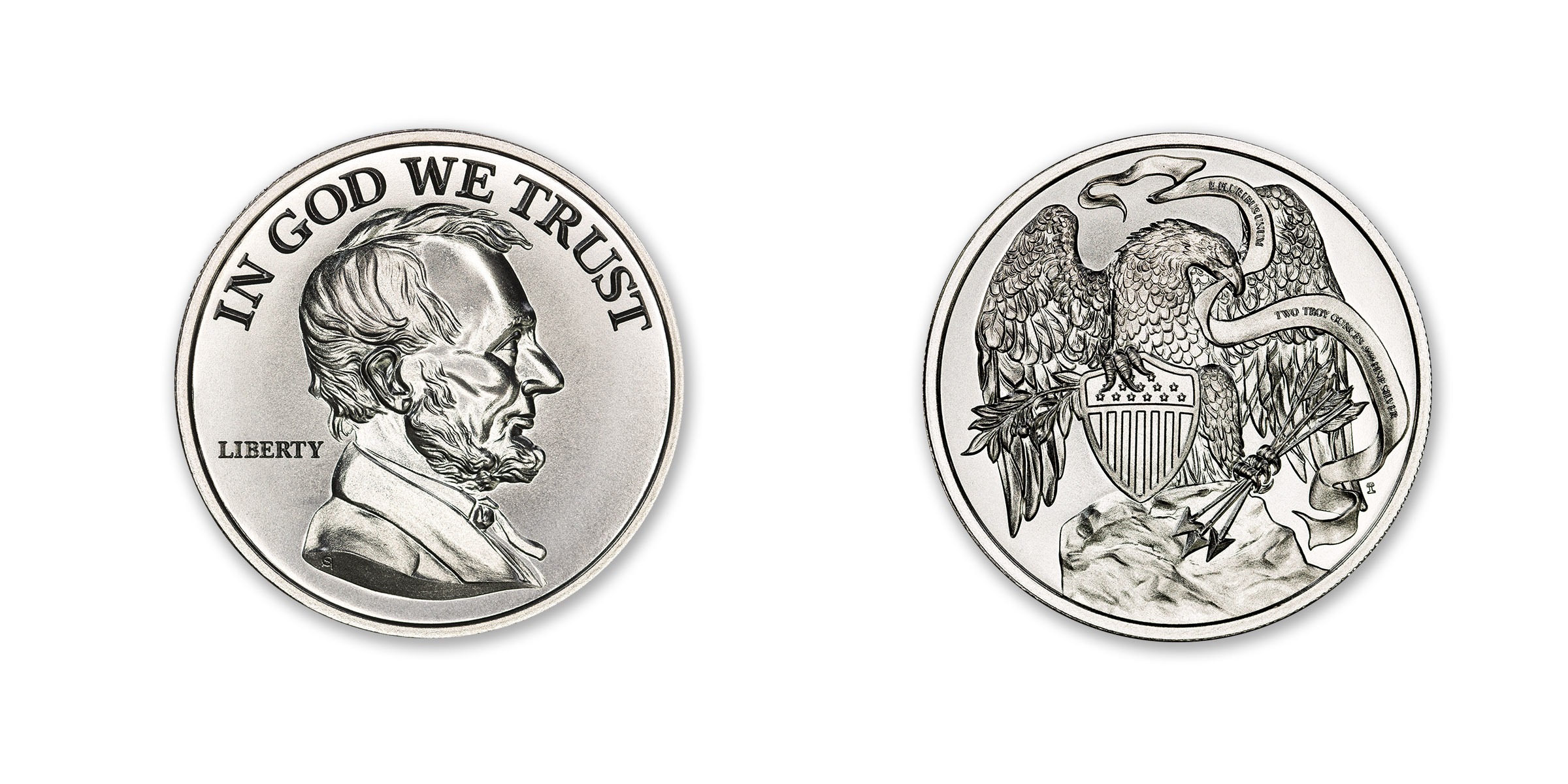 Presidential Tribute Series - Lincoln - 2ozt. 39mm .999 Fine Silver Art Medal (6mm Thick)