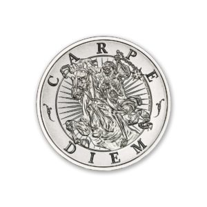 Latin Allure Series - "Memento Mori" Art Medal - 2ozt. 39mm .999 Fine Silver Art Medal (6mm Thick)