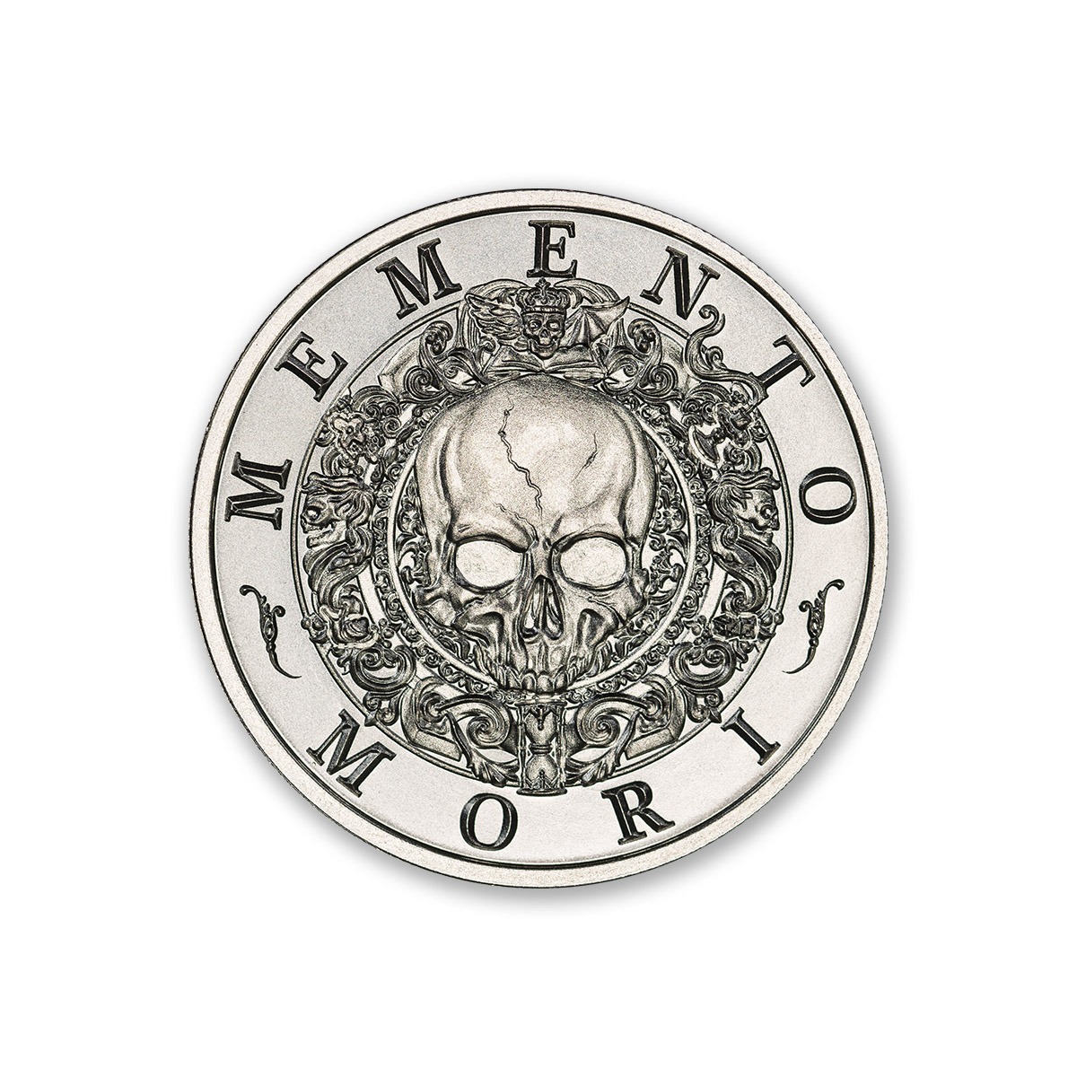 Latin Allure Series - "Memento Mori" Art Medal - 2ozt. 39mm .999 Fine Silver Art Medal (6mm Thick)