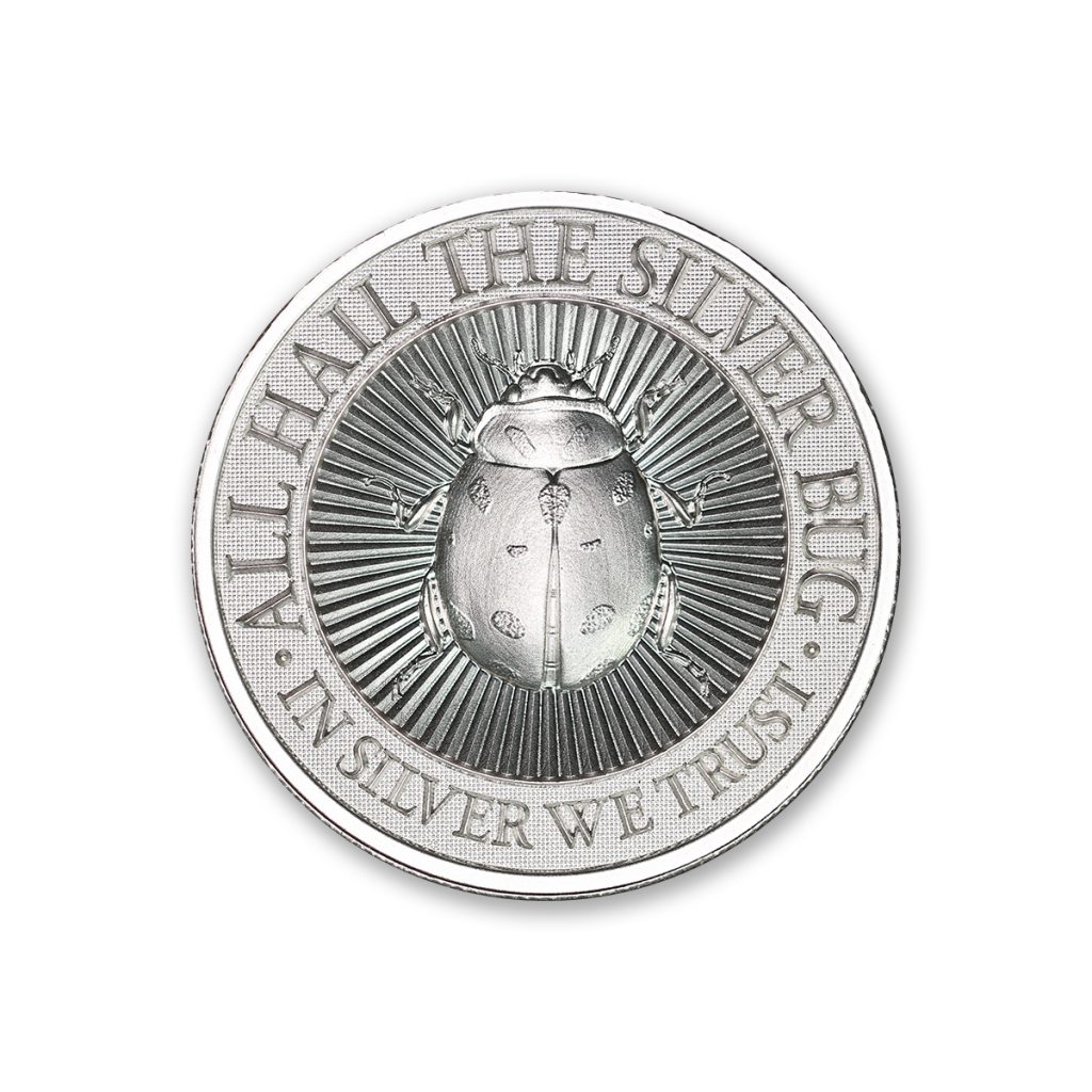 The Silver Bug - 2nd in Series - Coccinella Magnifica (Lady Bug) - 2ozt. 39mm .999 Fine Silver Art Medal (6mm Thick)