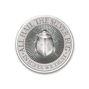 The Silver Bug - 2nd in Series - Coccinella Magnifica (Lady Bug) - 2ozt. 39mm .999 Fine Silver Art Medal (6mm Thick)