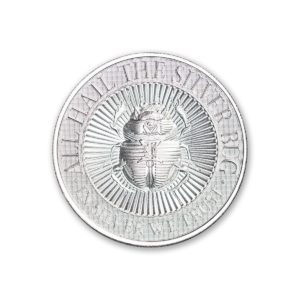 The Silver Bug – 1st in Series – Scarab – 2 ozt. 39mm .999 Fine Silver Art Medal (6mm Thick)