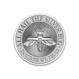 The Silver Bug - 5th in Series - Lucanidae (Stag Beetle) - 2 ozt. 39mm .999 Fine Silver Art Medal (6mm Thick)