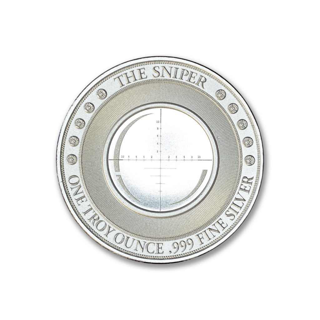 THE SNIPER - 1ozt. .999 Fine Silver Art Medal