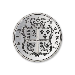 Colonial Tribute Series - The Virginia Shilling - 2 ozt. 39mm .999 Fine Silver Art Medal (6mm Thick)