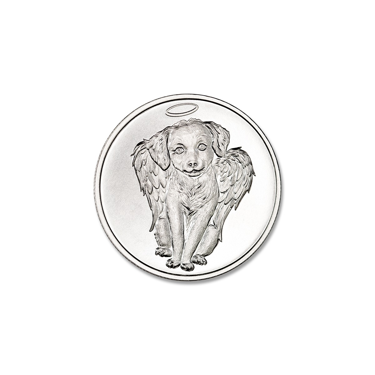 CHERUB DOG REMEMBRANCE TOKEN - 1/2 TROY OUNCE - 30MM - Image 2