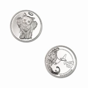 CHERUB CAT REMEMBRANCE TOKEN - 1/2 TROY OUNCE - 30MM