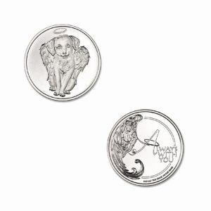 CHERUB DOG REMEMBRANCE TOKEN - 1/2 TROY OUNCE - 30MM