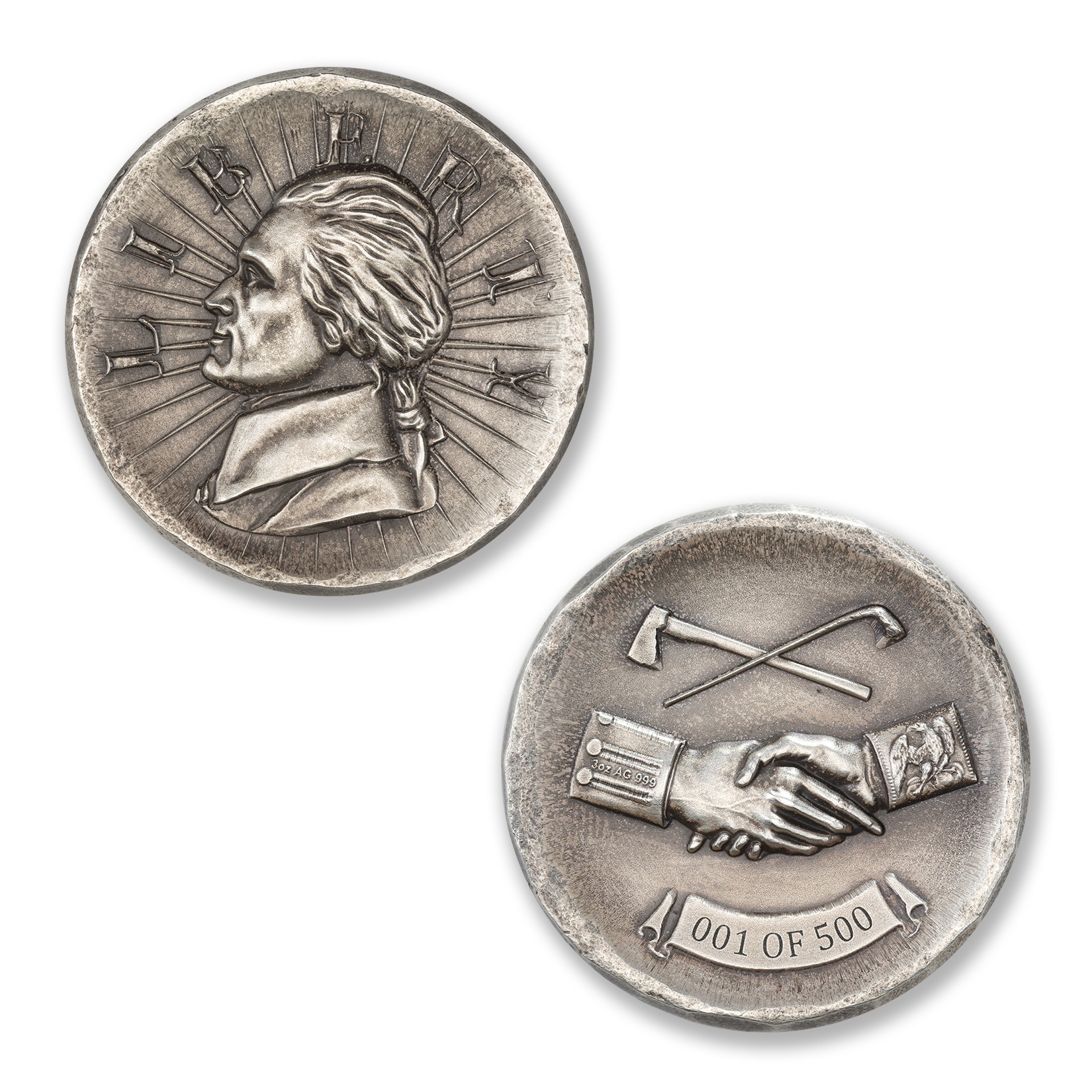 JEFFERSON - 3 TROY OUNCE - 42MM (ONLY 500 MINTED!) - Image 1