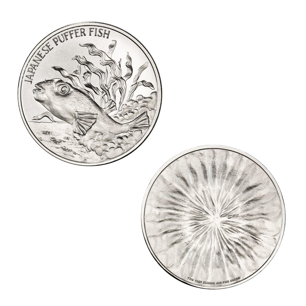 PUFFER FISH - 2 TROY OUNCE - 39MM