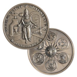 SAINT ELIGIUS - 5 TROY OUNCE - 50MM - LIMITED MINTAGE: 500 (ANTIQUED)