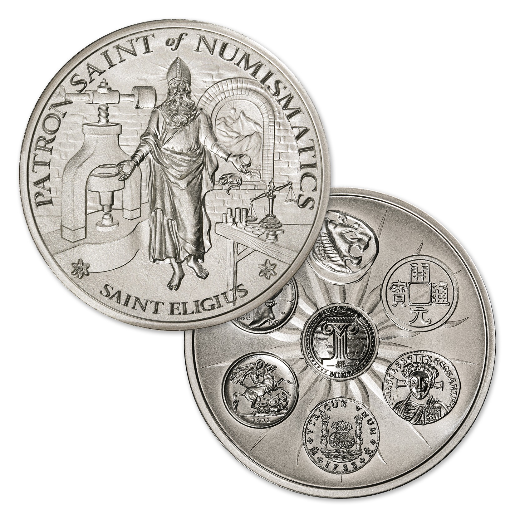 SAINT ELIGIUS - 5 TROY OUNCE - 50MM - LIMITED MINTAGE: 500 - Image 1