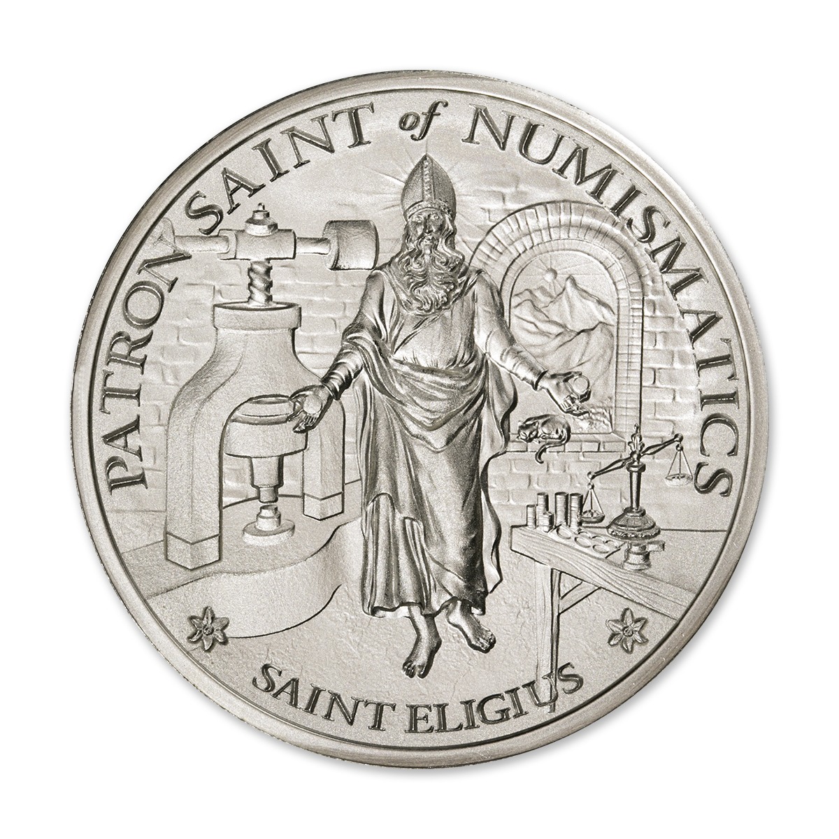 SAINT ELIGIUS - 5 TROY OUNCE - 50MM - LIMITED MINTAGE: 500 - Image 2