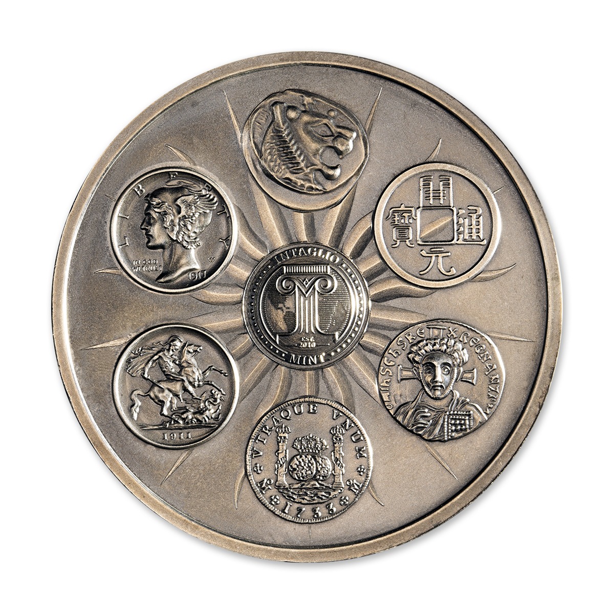 SAINT ELIGIUS - 5 TROY OUNCE - 50MM - LIMITED MINTAGE: 500 (ANTIQUED) - Image 3