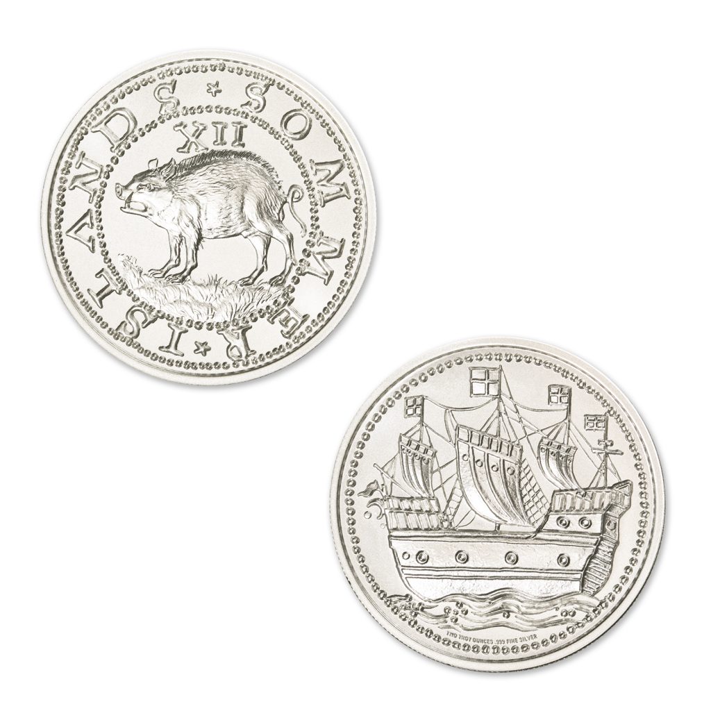 SOMMER ISLANDS TWELVE PENCE (HOGGE MONEY) - 2 TROY OUNCES - 39MM