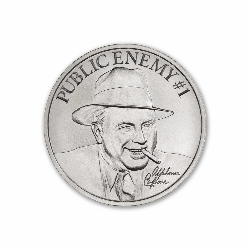 PUBLIC ENEMY #1 - ALPHONSE CAPONE - 1 TROY OUNCE - 39MM