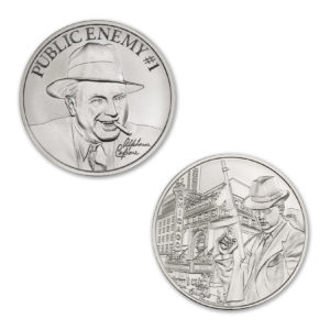 PUBLIC ENEMY #1 - ALPHONSE CAPONE -  1 TROY OUNCE - 39MM