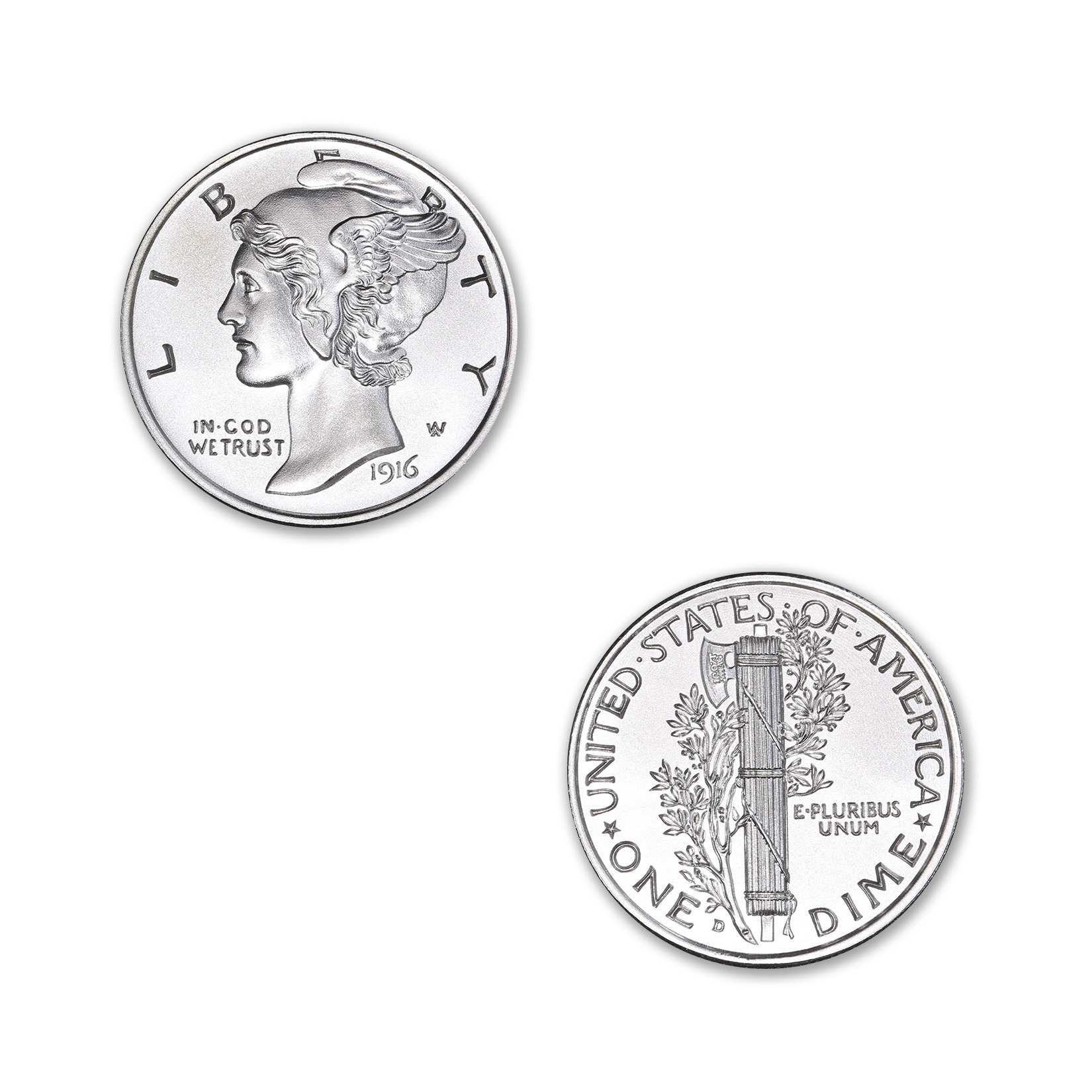 MERCURY DIME TRIBUTE - 1/2 TROY OUNCE - 30MM - Image 1