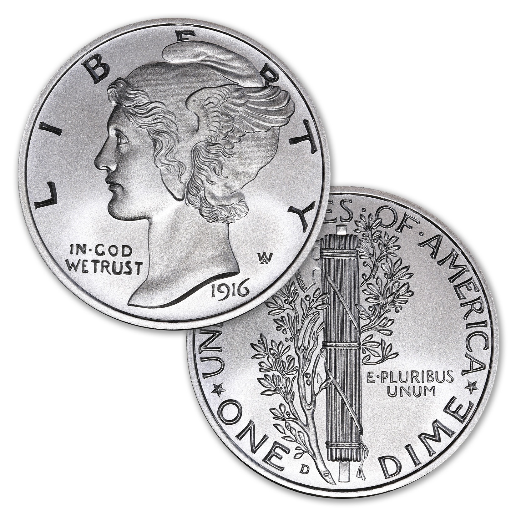 MERCURY DIME TRIBUTE - 2 TROY OUNCE - 50MM - Image 1