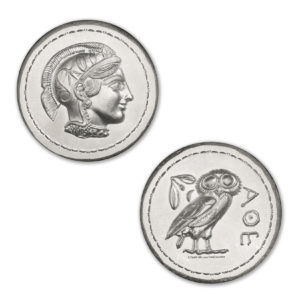 ATHENA AND OWL TETRADRACHM - UHR - 2 TROY OUNCE - 36MM - (LIMITED MINTAGE: 1,000)