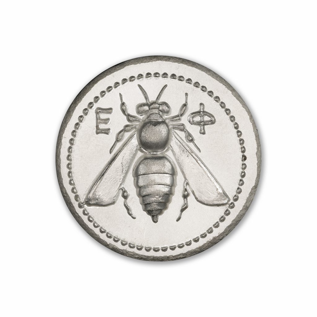 EPHESUS TETRADRACHM - STAG AND BEE - UHR - 2 TROY OUNCE - 36MM - BU FINISH - (LIMITED MINTAGE: 1,000)
