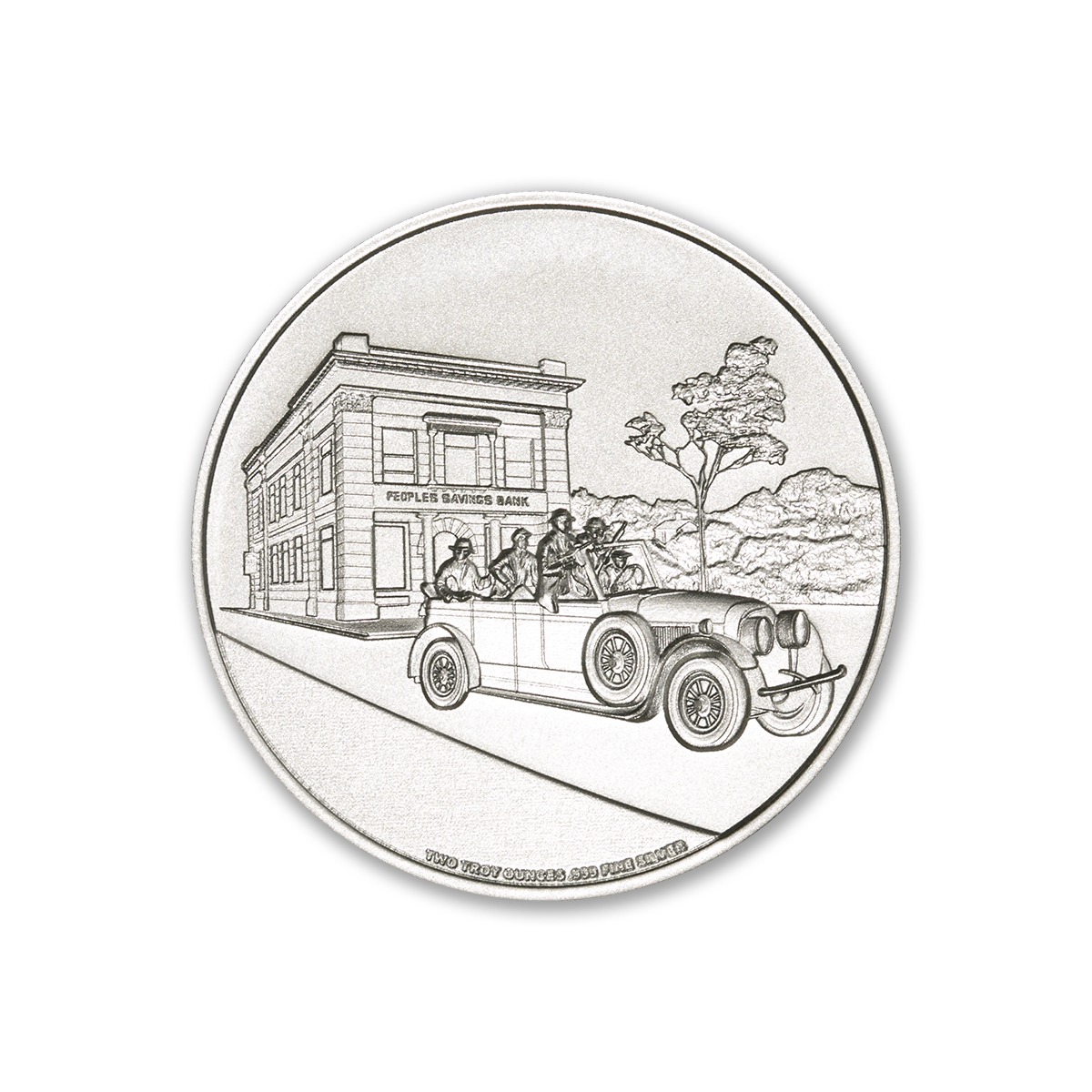 PUBLIC ENEMY #1 - JOHN DILLINGER -  2 TROY OUNCE - 39MM - Image 3