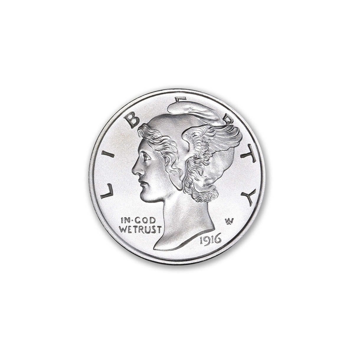 MERCURY DIME TRIBUTE - 1/2 TROY OUNCE - 30MM - Image 2