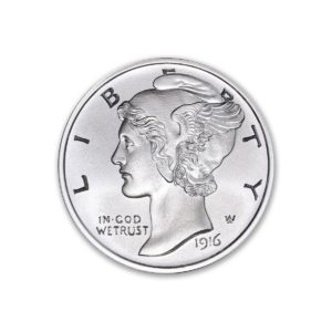 MERCURY DIME TRIBUTE - 1 TROY OUNCE - 39MM