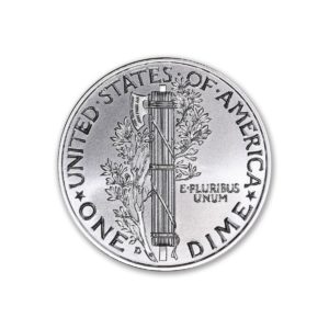MERCURY DIME TRIBUTE - 1 TROY OUNCE - 39MM