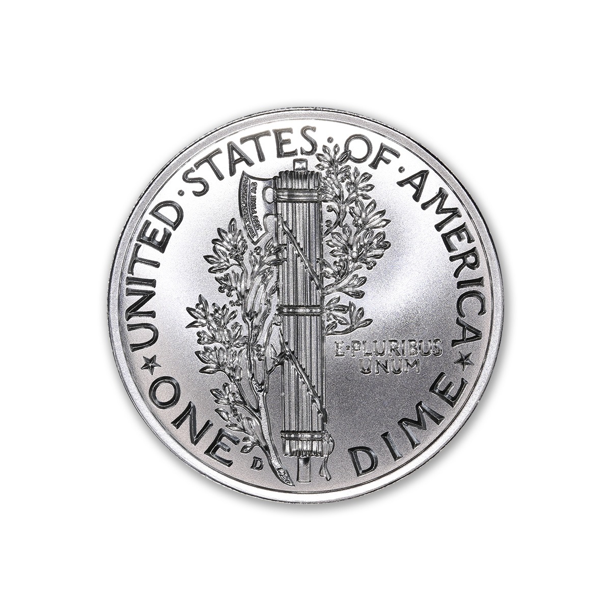 MERCURY DIME TRIBUTE - 2 TROY OUNCE - 39MM - Image 3