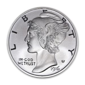 MERCURY DIME TRIBUTE - 2 TROY OUNCE - 50MM