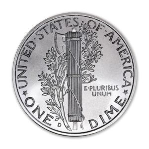 MERCURY DIME TRIBUTE - 2 TROY OUNCE - 50MM