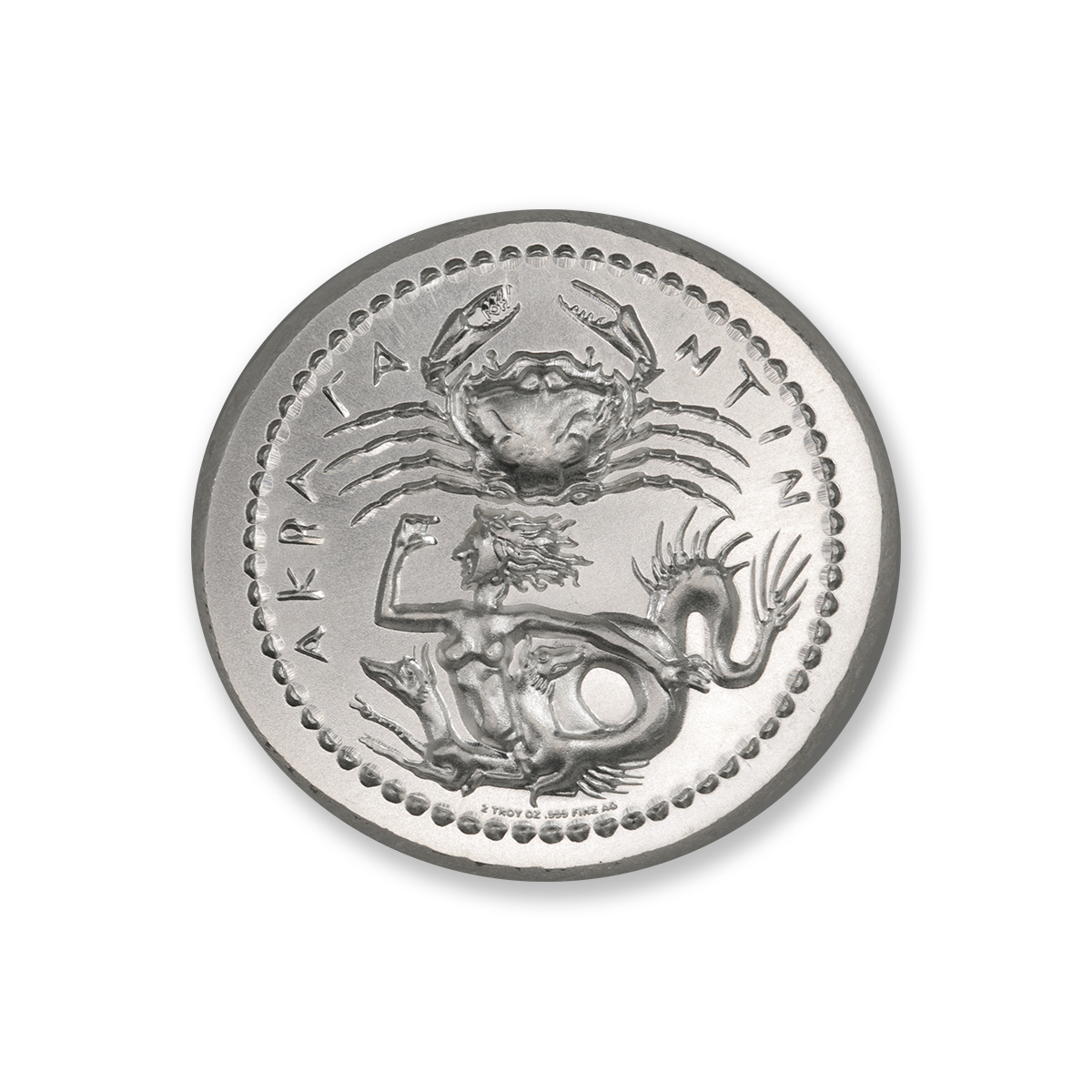 TETRADRACHM OF AKRAGAS - TWO EAGLES AND HARE - UHR - 2 TROY OUNCE - 36MM - BU - Image 3