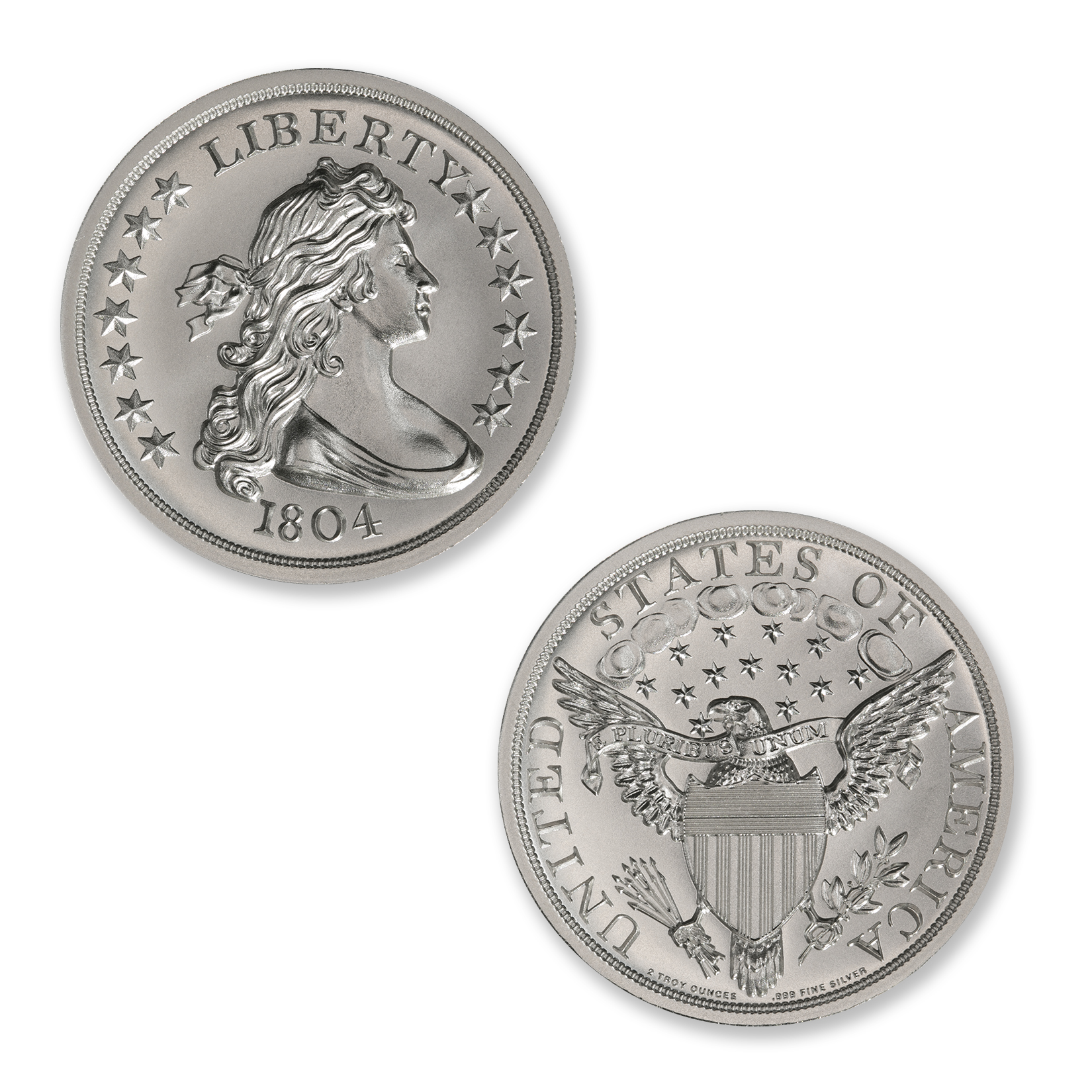 1804 DOLLAR TRIBUTE - 2 TROY OUNCE - 39MM - Image 1