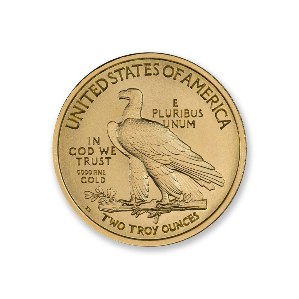 $10 INDIAN TRIBUTE - 2 TROY OUNCE - 39MM - .9999 FINE GOLD